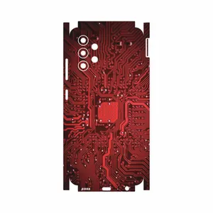 MAHOOT Red Printed Circuit Board-FullSkin Cover Sticker for Samsung Galaxy A32 4G