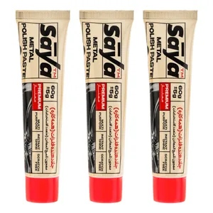 خمیر جلا دهنده فلزات زرین سایا صنعت مدل همه کاره وزن 60 گرم بسته 3 عددی