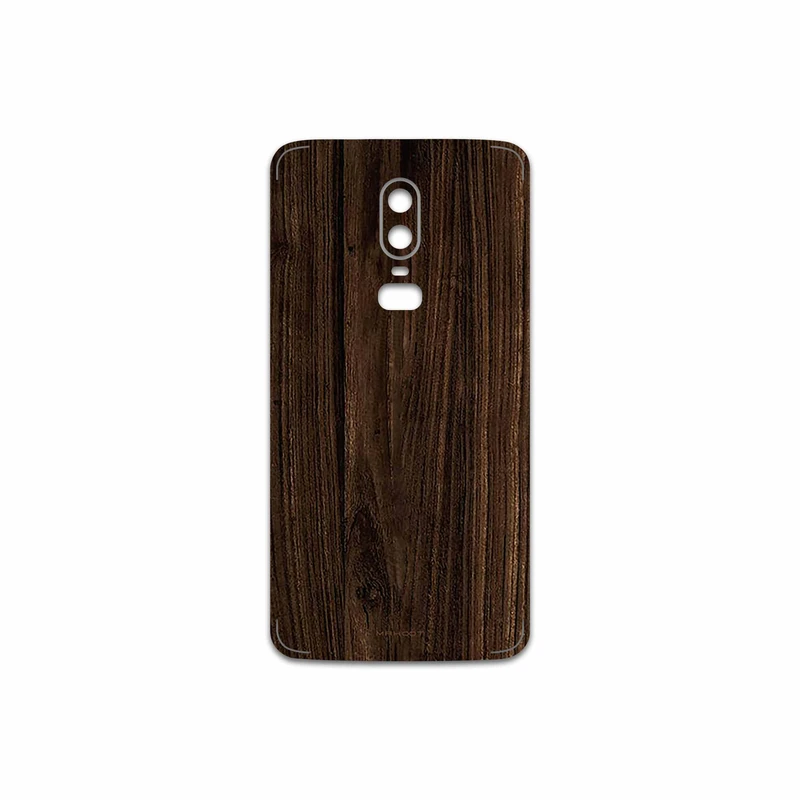 برچسب پوششی ماهوت مدل Dark Walnut Wood مناسب برای گوشی موبایل وان پلاس 6