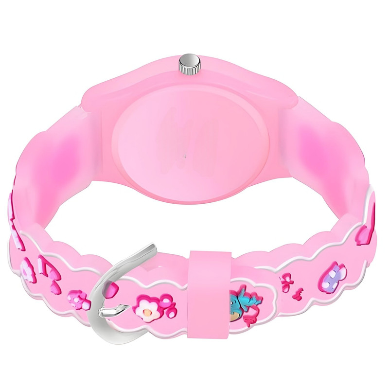 ساعت مچی عقربه ای بچگانه مدل بند سیلیکونی ضد حساسیت طرح خرگوش