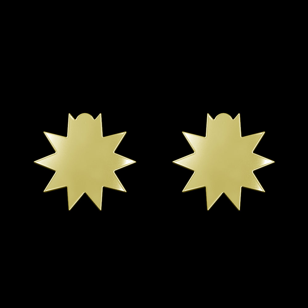 گوشواره طلا 18 عیار زنانه مدوپد مدل ستاره کد GA1-15389