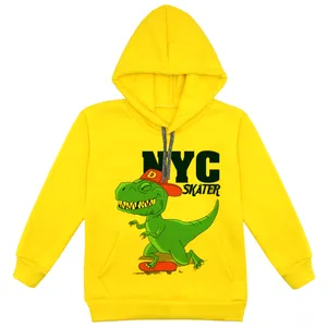 هودی پسرانه مدل دانیاسور F59 رنگ زرد