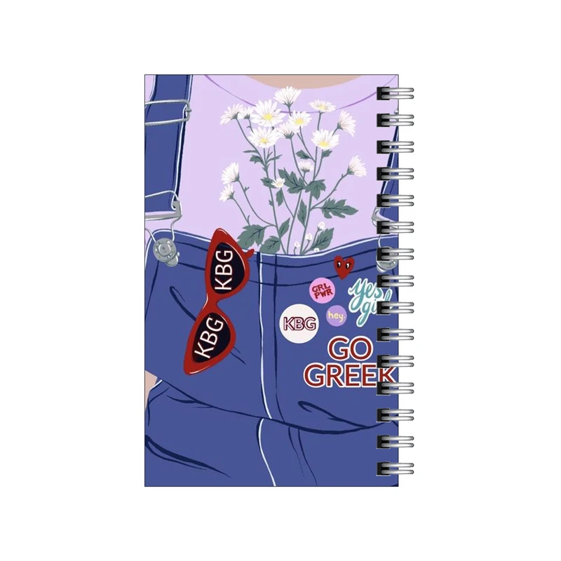 دفترچه یادداشت مدل to do list طرح استایل دخترونه و گل های بابونه کد 7421022