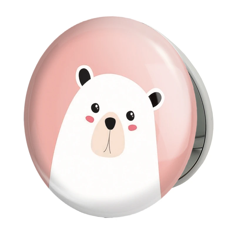 آینه جیبی خندالو طرح خرس مدل تاشو کد 5169 