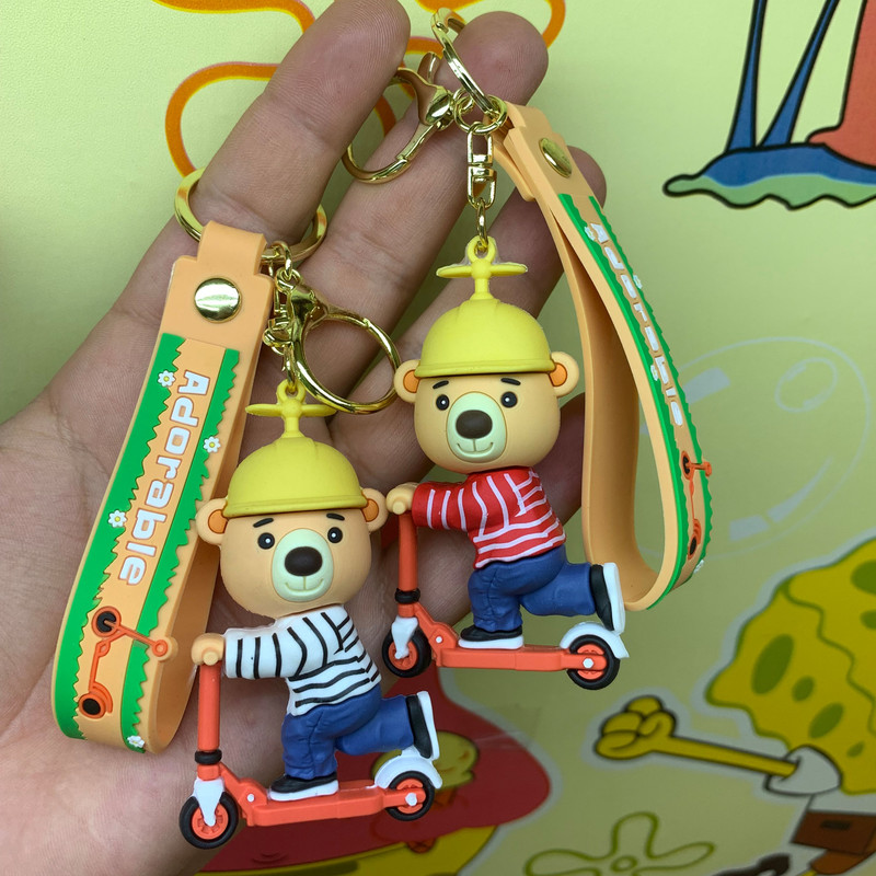 جاکلیدی مدل سیلیکونی طرح خرس اسکوتر سوار اورجینال جاکلیدی مدل سیلیکونی طرح خرس اسکوتر سوار اورجینال