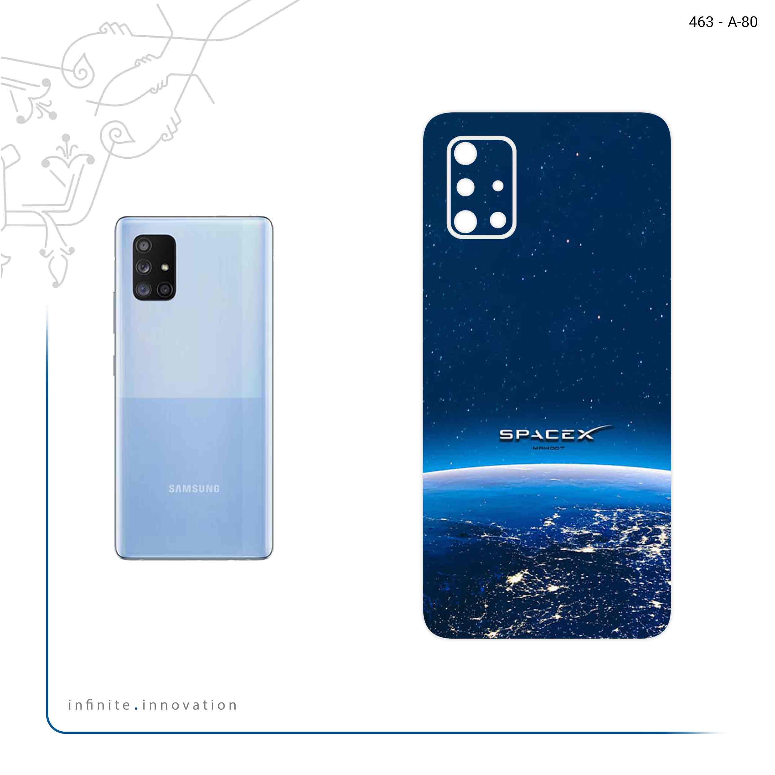 برچسب پوششی ماهوت مدل Space X مناسب برای گوشی موبایل سامسونگ Galaxy A71 5G