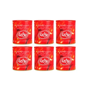 رب گوجه فرنگی روژین -800 گرم مجموعه 6 عددی