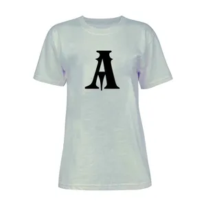 تی شرت آستین کوتاه زنانه مدل حرف A کد L219 رنگ طوسی