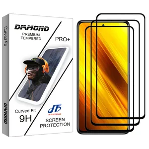 JF Diamond glass Ceramics Screen Protector For Xiaomi Xiami Redmi Poco X3 Pack Of 3
