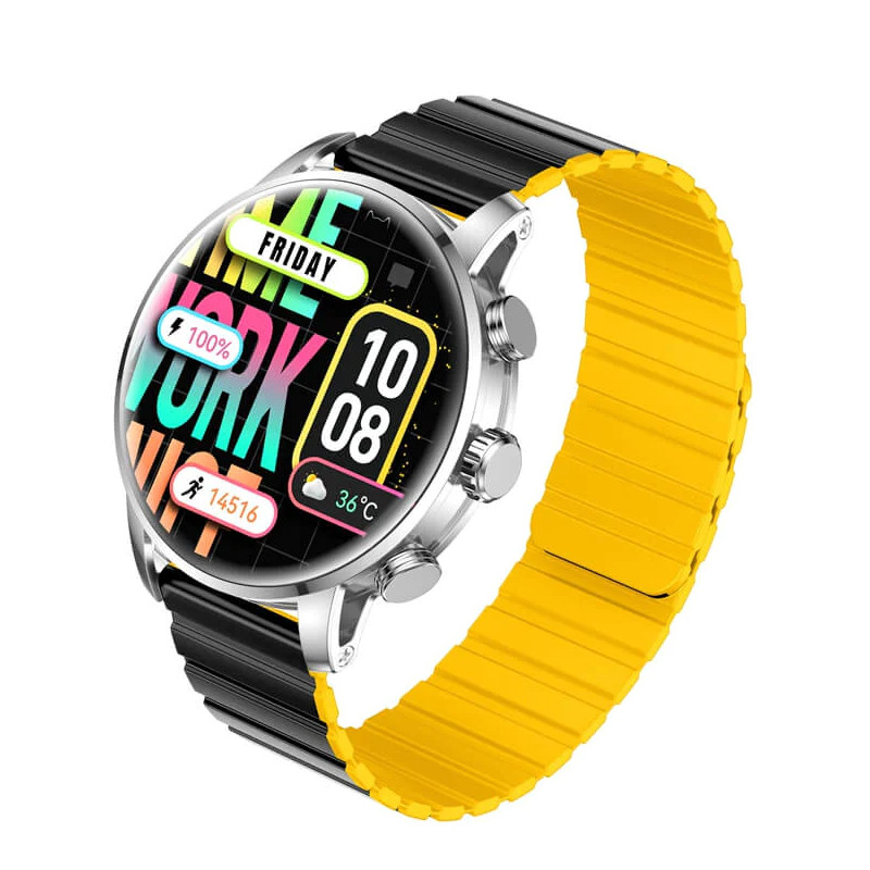 ساعت هوشمند 46 میلی‌متری کیسلکت مدل Smart Calling Watch Kr2 Ltd با بند سیلیکونی