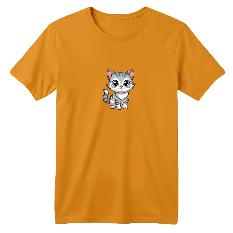 تی شرت آستین کوتاه بچگانه مدل گربه کد 01