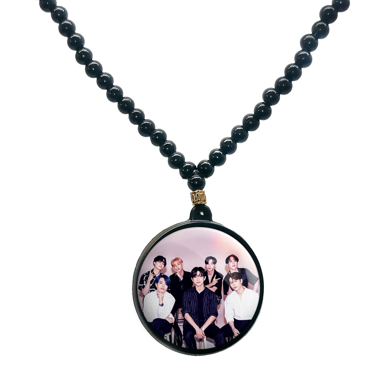 گردنبند پرمانه طرح GOT7 کد pmd.19136 مدل دو طرفه