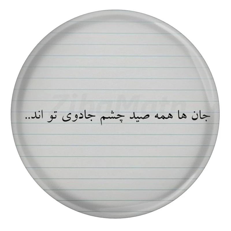 مگنت مدل S13894 طرح شعر خاقانی جان ها همه صید چشم جادوی تو اند