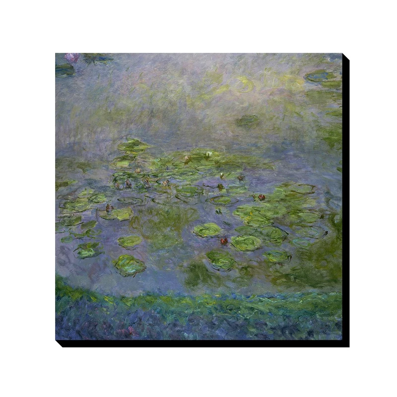 تابلو ترمه طراحان ایده طرح نیلوفر های آبی از مونه کد art0231