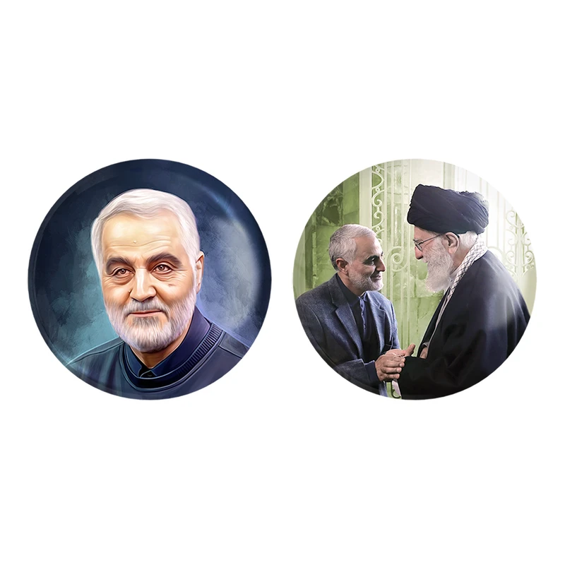 مگنت خندالو طرح سردار قاسم سلیمانی کد 1260312604 مجموعه 2 عددی