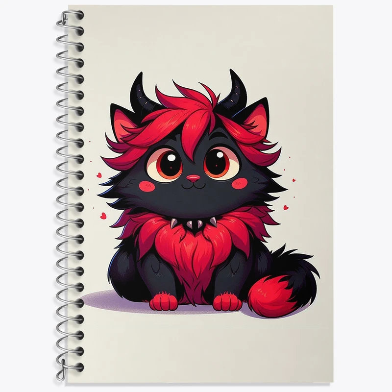 دفتر لغت 50 برگ خندالو طرح گربه کیوت کد N1430