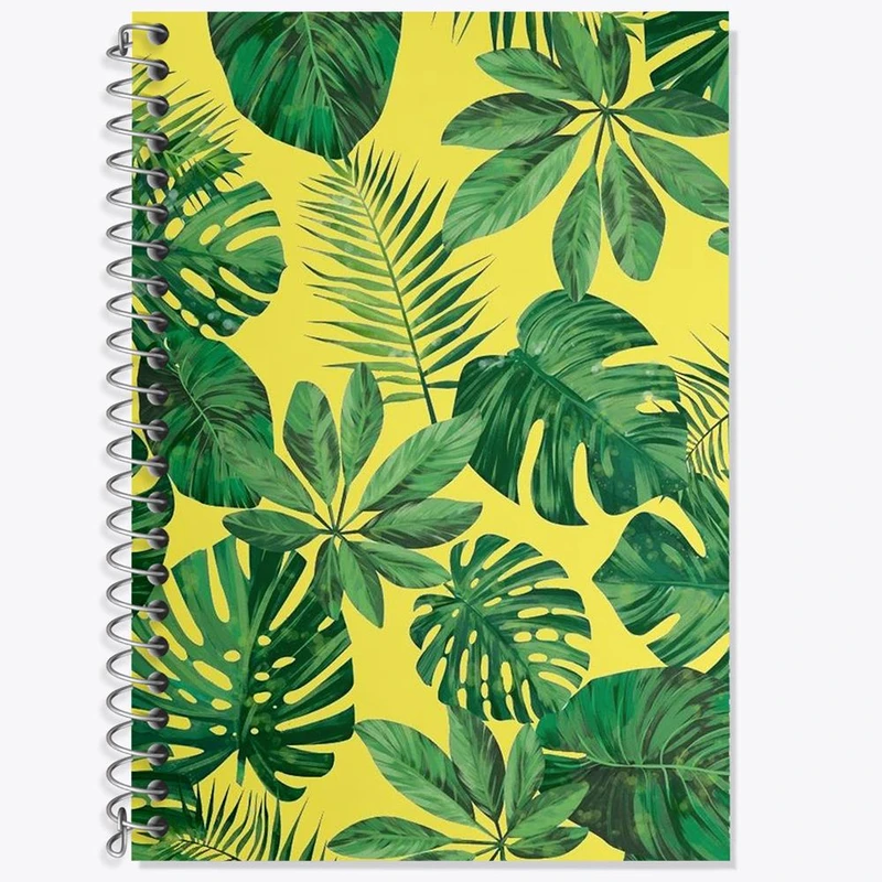 دفتر زبان 50 برگ خندالو مدل دو خط طرح برگ انجیری کد 28959