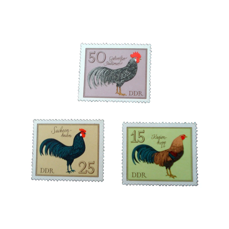 تمبر یادگاری مدل خروس کد bc-1643 مجموعه 3 عددی