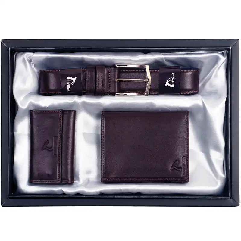 ست هدیه مردانه چرم بارز مدل DS1.1newBOX