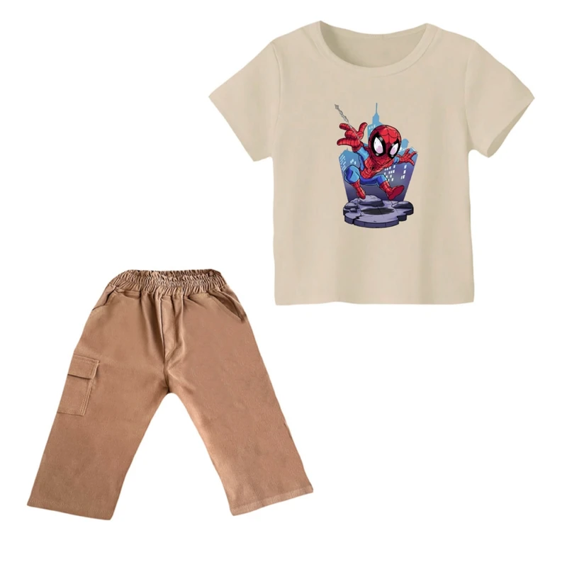 ست تی شرت و شلوارک پسرانه مدل مرد عنکبوتی کد ۱۰