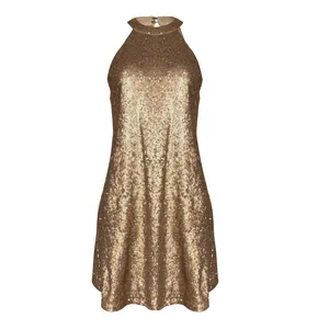 پیراهن یقه هالتر زنانه بوتگا ونتا مدل عروسکی پولکی