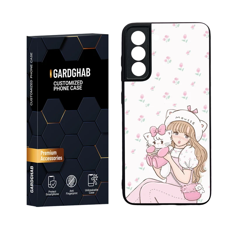 کاور گارد قاب مدل دور ژله ای پشت گلس دخترانه مناسب برای گوشی موبایل سامسونگ Galaxy S21 FE