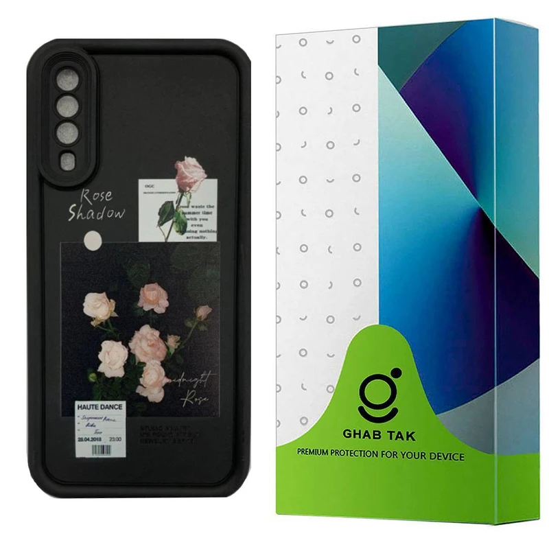 کاور قاب تک مدل سولید طرح گل رز مناسب برای گوشی موبایل سامسونگ Galaxy A50/A50s