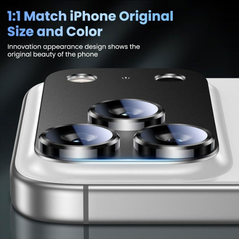 محافظ لنز دوربین فلزی آکوآرا مدل All-Round Protection مناسب برای گوشی موبایل اپل iPhone 17 Pro Max