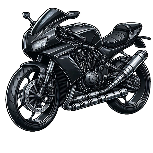 استیکر پارچه و لباس پاد آفرین طرح کارتونی موتورسیکلت سنگین کد 5533