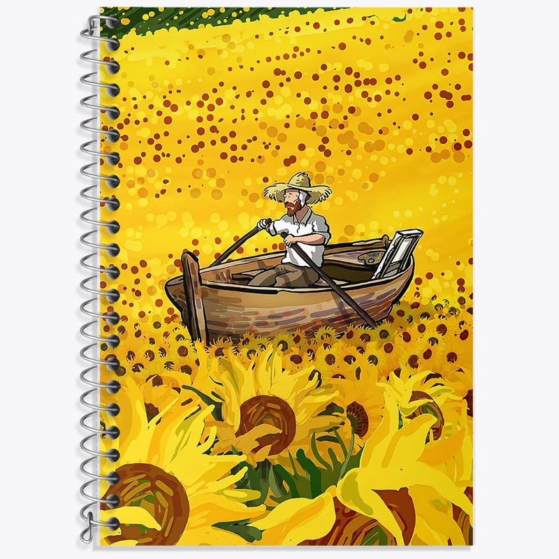 دفتر نت موسیقی 50 برگ خندالو طرح ونسان ونگوگ کد F5077