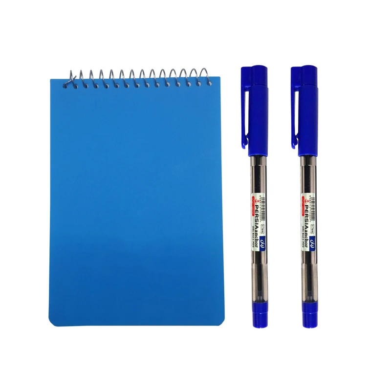 دفترچه یادداشت  کد 10 به همراه خودکار بسته 2 عددی