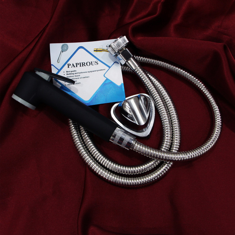 شلنگ توالت پاپیروس مدل شات اف Black