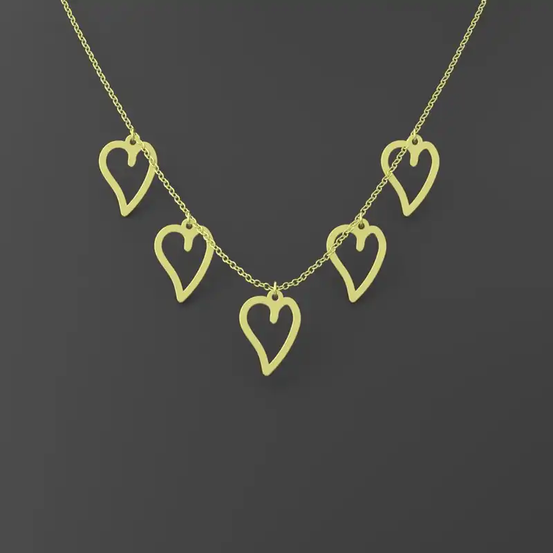 گردنبند طلا 18 عیار زنانه مدوپد مدل قلب کد RNA17608