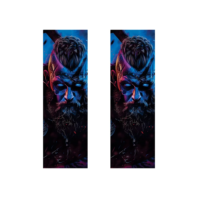 برچسب ستون خودرو توییجین و موییجین طرح وایکینگ کد 01 بسته 2 عددی