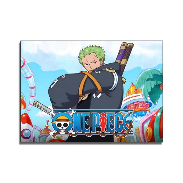 تابلو شاسی گوفی مدل رورونوآ زورو انیمه وان پیس طرح Zoro One Piece Anime کد JIRO22
