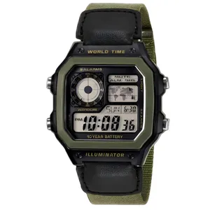 ساعت مچی دیجیتال مدل بند برزنتی ضد حساسیت کد 02