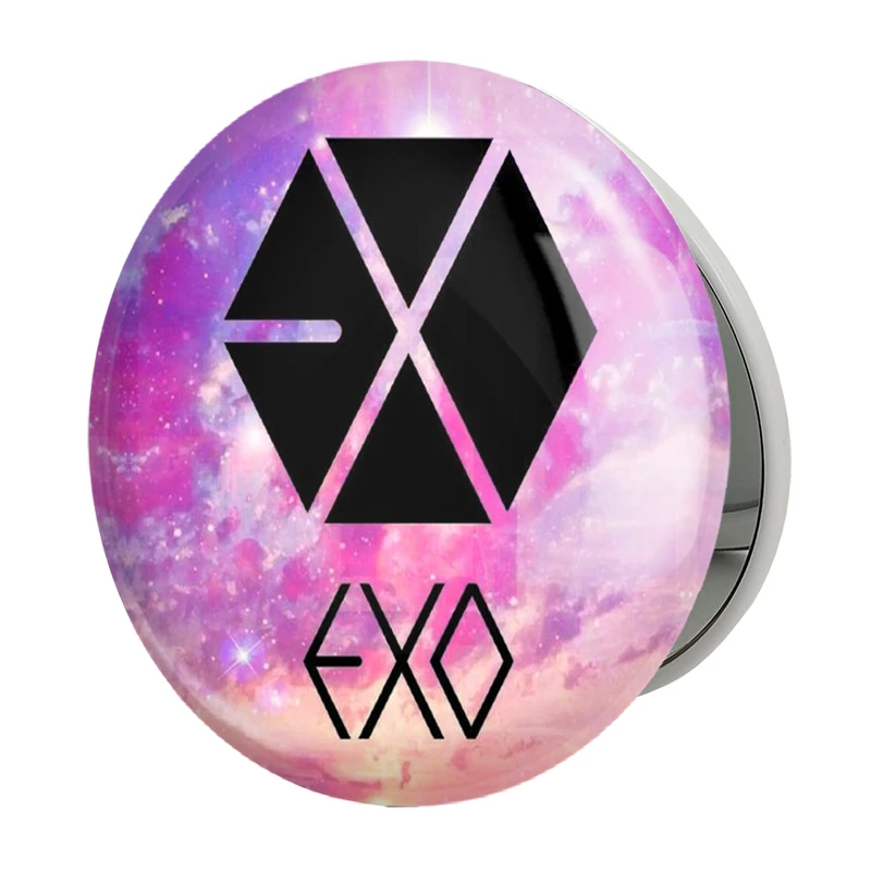 آینه جیبی خندالو طرح گروه موسیقی اکسو EXO مدل تاشو کد 2529 