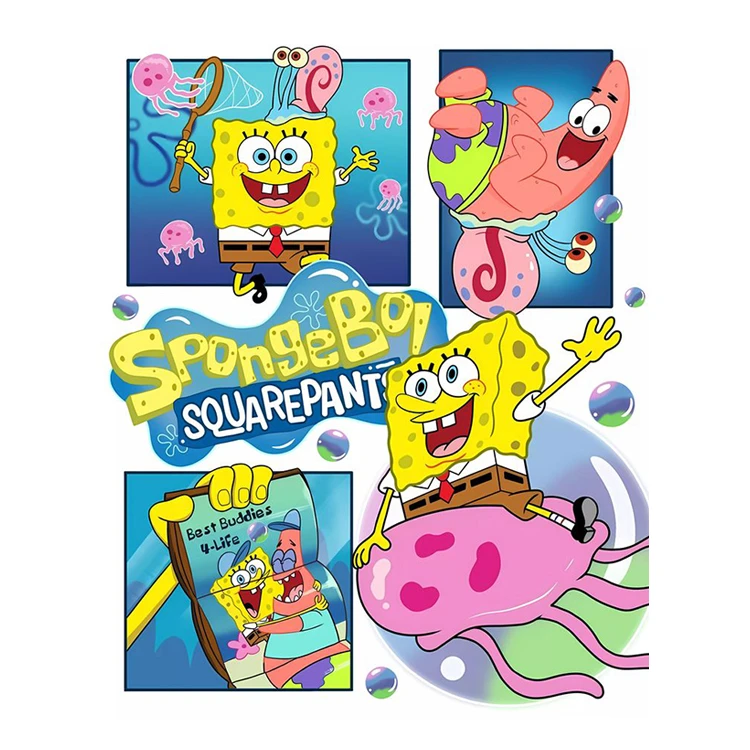 استیکر پارچه و لباس پاد آفرین مدل باب اسفنجی کد 560