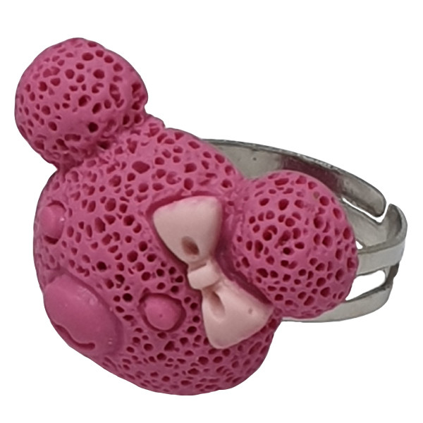 انگشتر دخترانه مدل خرسی کد 006