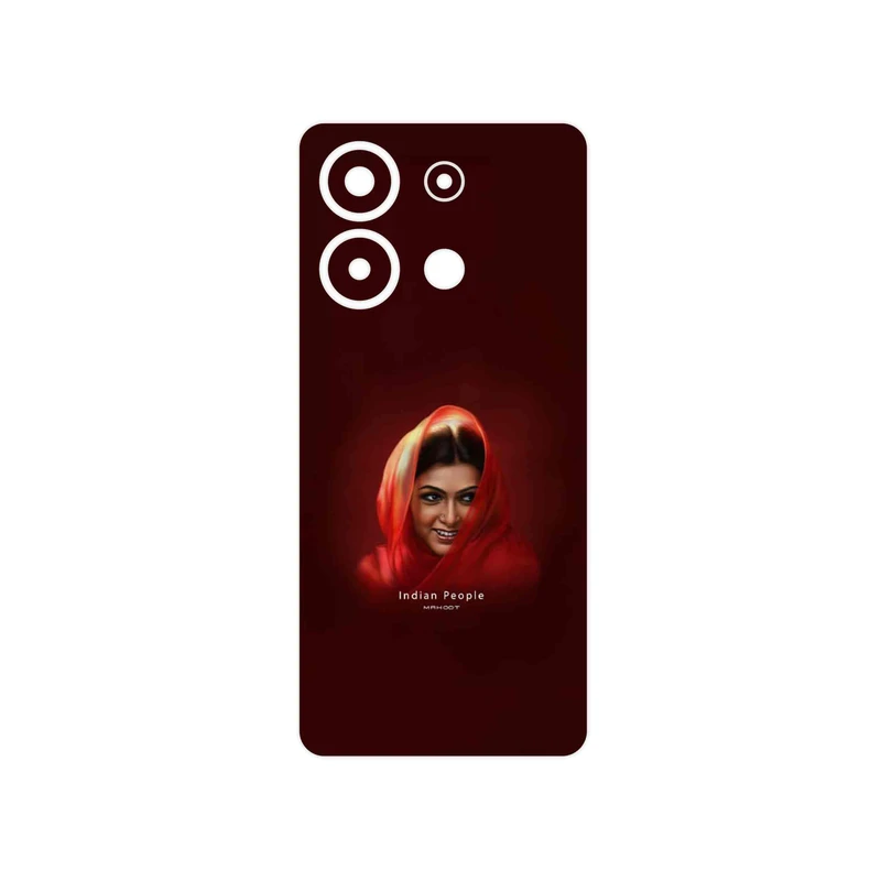 برچسب پوششی ماهوت مدل Portrait of an Indian Woman مناسب برای گوشی موبایل شیائومی Redmi Note 13 4G