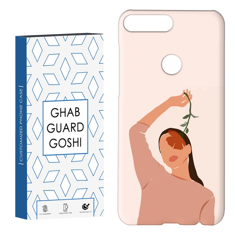 کاور قاب گارد گوشی طرح دختر و گل کد Dimo-678 مناسب برای گوشی موبایل هوآوی Y7 2018 / Y7 Prime 2018 / 7C