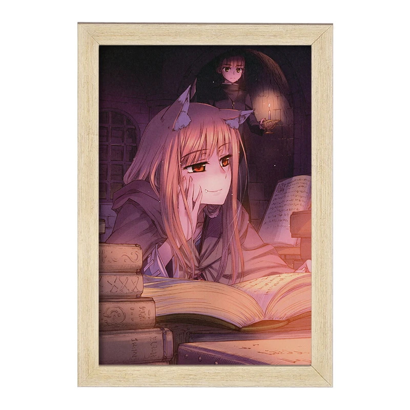 تابلو خندالو مدل هولو انیمه ادویه و گرگ کد 36170