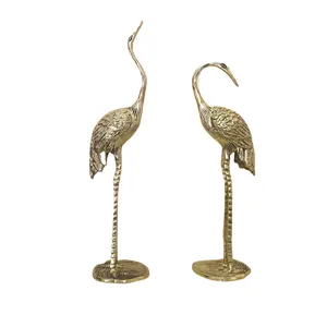 مجسمه برنزی مدل فلامینگو مجموعه 2 عددی
