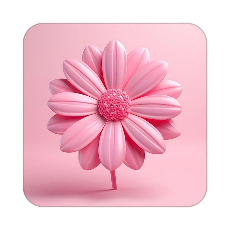 زیر لیوانی کاکتی طرح گل مدل mp19435