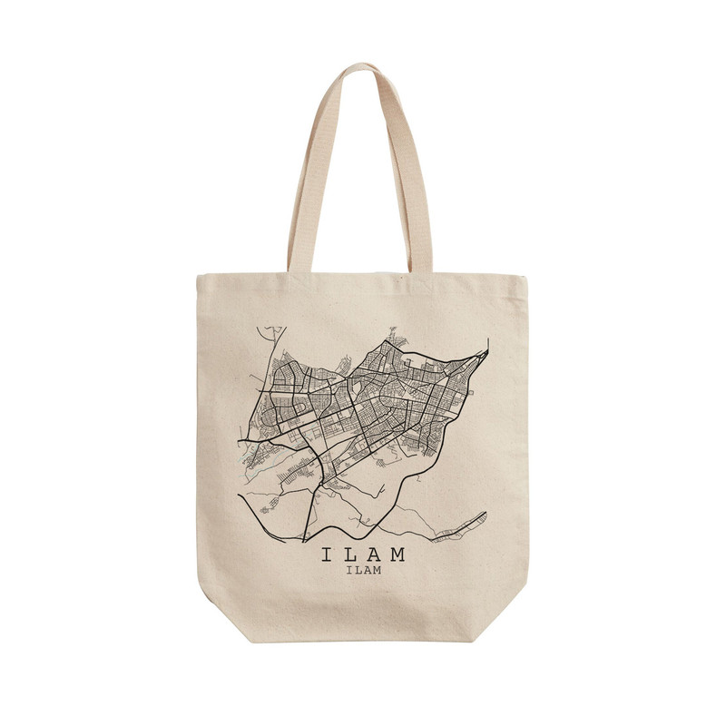 ساک خرید ترمه طراحان ایده مدل نقشه شهر ایلام کد map0505 - L