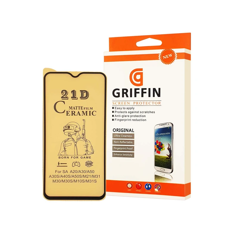 محافظ صفحه نمایش سرامیکی مات گریفین مدل FLCRM GN to مناسب برای گوشی موبایل سامسونگ Galaxy M31