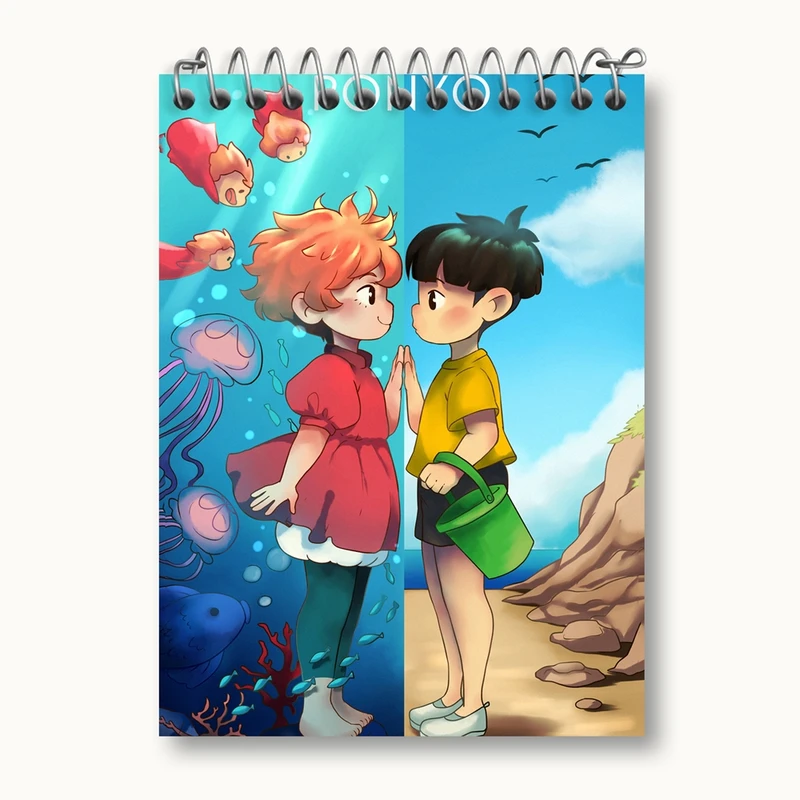 دفتر یادداشت 50 برگ خندالو مدل انیمه پونیو Ponyo کد 4895