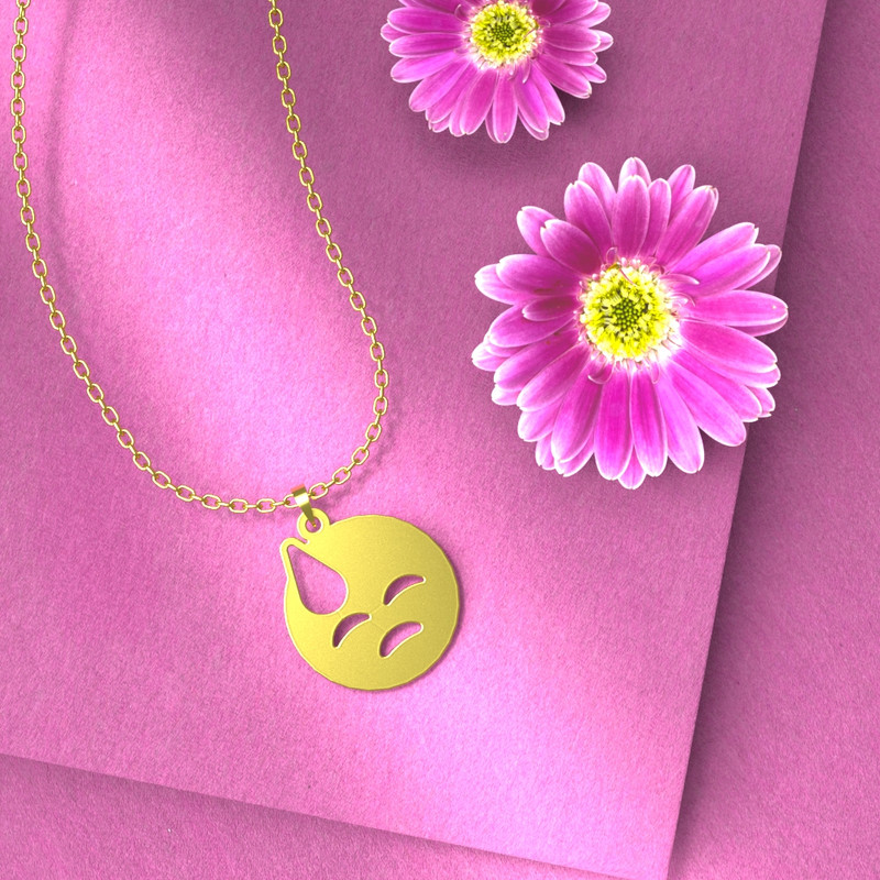 گردنبند طلا 18 عیار زنانه مدوپد مدل ایموجی کد C3-1-1099