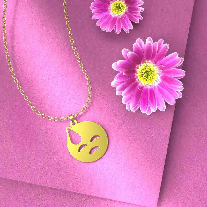 گردنبند طلا 18 عیار زنانه مدوپد مدل ایموجی کد C3-1-1099
