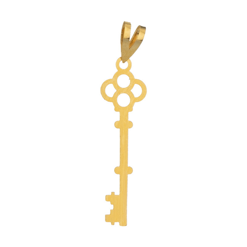 آویز گردنبند طلا 18 عیار زنانه مدل کلید کد p3677